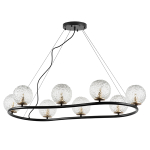 815287 Люстра BARI 8х10W(led) G9 ЧЕРНЫЙ МАТОВЫЙ/ЗОЛОТО