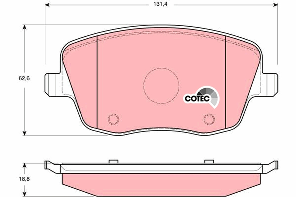 TRW - GDB1414-TRW - Brake Pad Set, disc brake