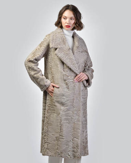 Шуба из меха каракуля