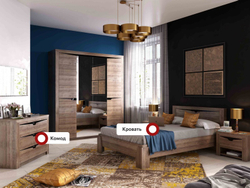 Спальный гарнитур "Соренто" Дуб стирлинг