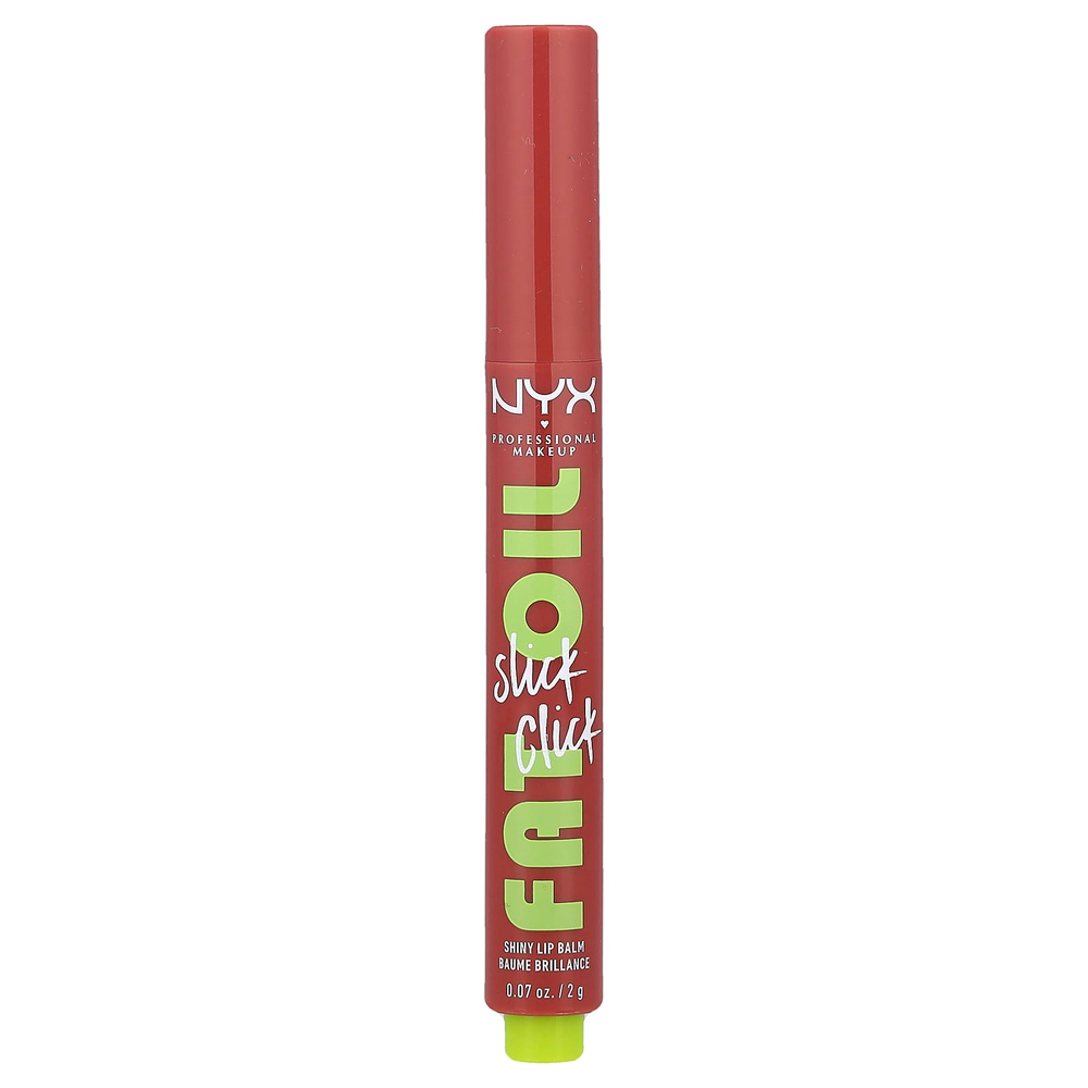 NYX Professional Makeup, Slick Click, Fat Oil, бальзам для губ, 04 Going Viral, 2 г (0,07 унции)