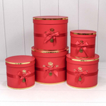 Коробка 22.5х19.5 см Набор 5 шт "Flowers For You" (Красный)