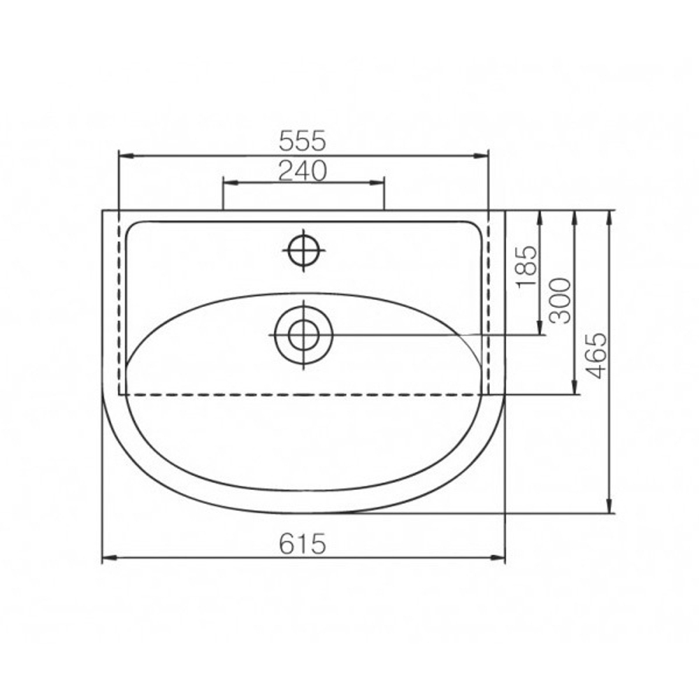Раковина накладная "Уют-60" белая (Rosa)