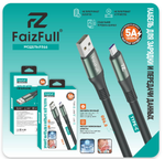 Кабель FaizFull FR66 USB-Type-C 5А 1м Silicone Black