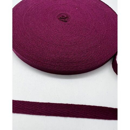 Киперная лента 100% 10мм хлопок цвет черника 018