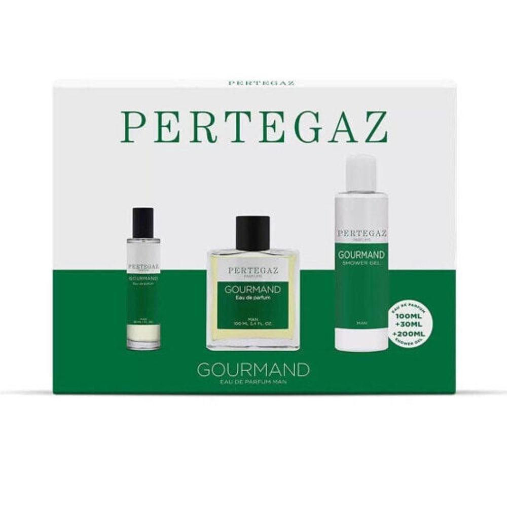 Мужской парфюмерный набор Pertegaz Gourmand EDP с гелем для душа, духами 100 мл и 30 мл