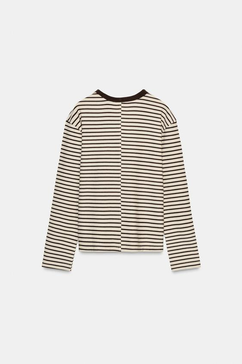 ZARA ФУТБОЛКА В ПОЛОСКУ С ДЛИННЫМИ РУКАВАМИ, ПОЛОСКИ