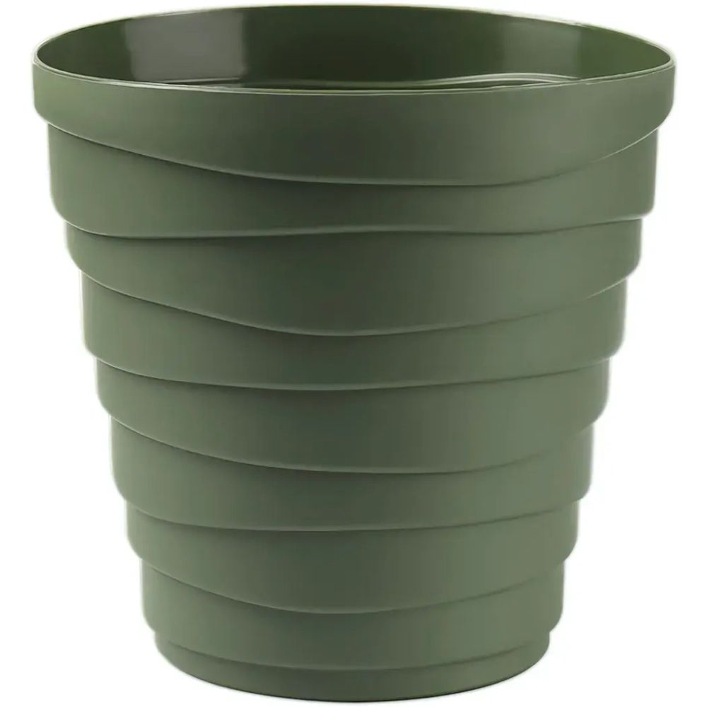 Кашпо для цветов пластиковое 2,25л d-17,8см «Бархан» Тёплая хвоя