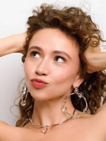 Серьги "Bubble bumboo" Silver