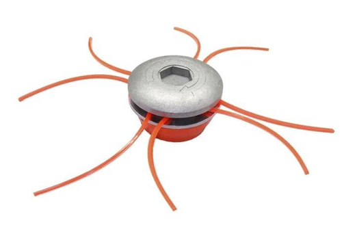 Барабан-шпуля для лески триммера MSP-0204 (запр.4 кусками лески по28см,под ст.гайку,диаметр до 3мм)