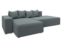 Диван угловой Лига-079 угол левый РОГОЖКА Амур 07 серый