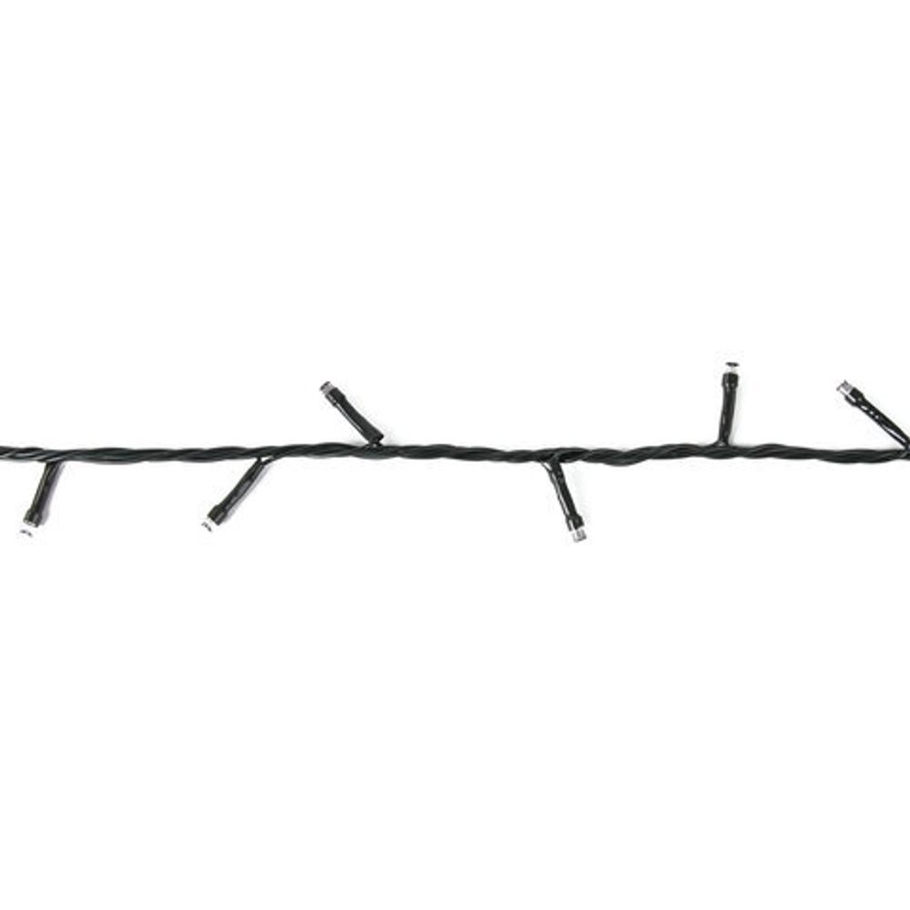 Электрогирлянда-нить комнатная "Стандарт" 10 м, 200 LED, мультицветная 220 V, контроллер, ЗОЛОТАЯ СКАЗКА, 591100