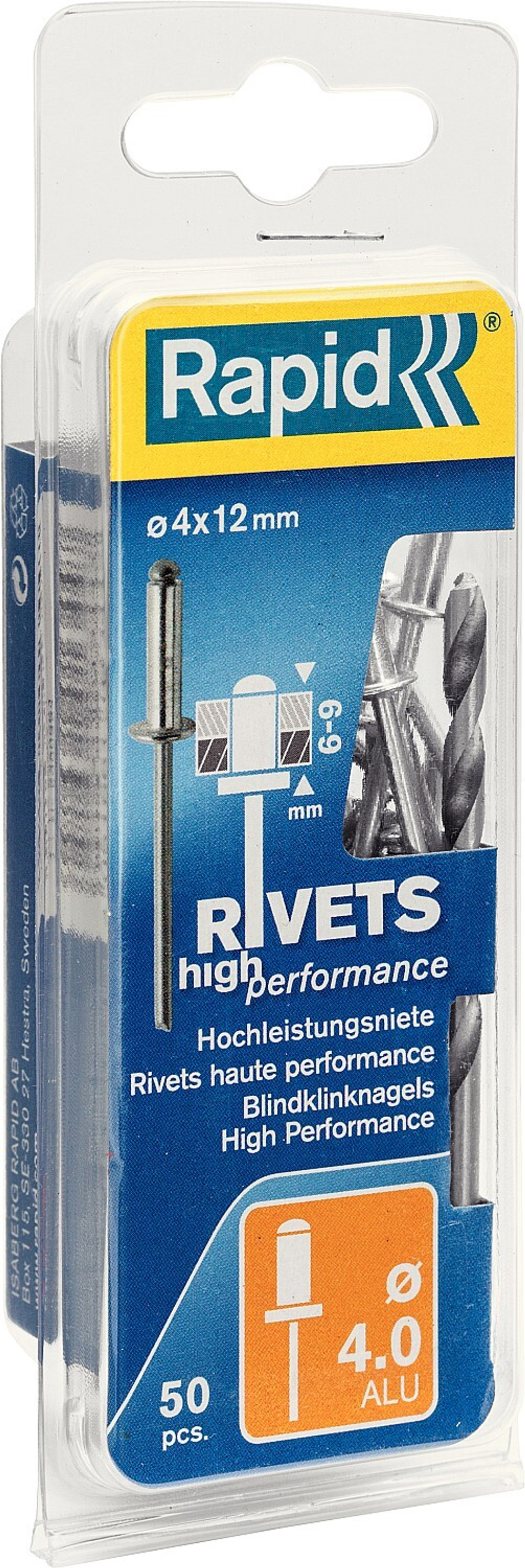 RAPID заклепка из алюминия d4.0 x 12 мм, 50 шт