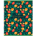 Тетрадь А5 96 л. BRAUBERG скоба клетка глянцевая ламинация "Wild Flowers" (14 штук в упаковке)