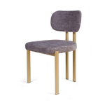 Стул Ervin, микромех Rozy dark grey / опоры шампань