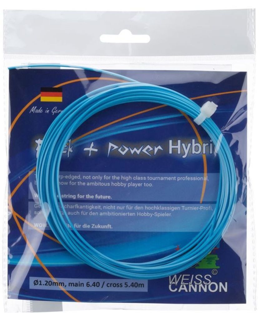Теннисные струны Weiss Cannon Rock + Power Hybryd (12 m) - небесный