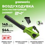 Воздуходувка аккумуляторная Greenworks G24BIII, 24V, без АКБ и ЗУ (2409607)