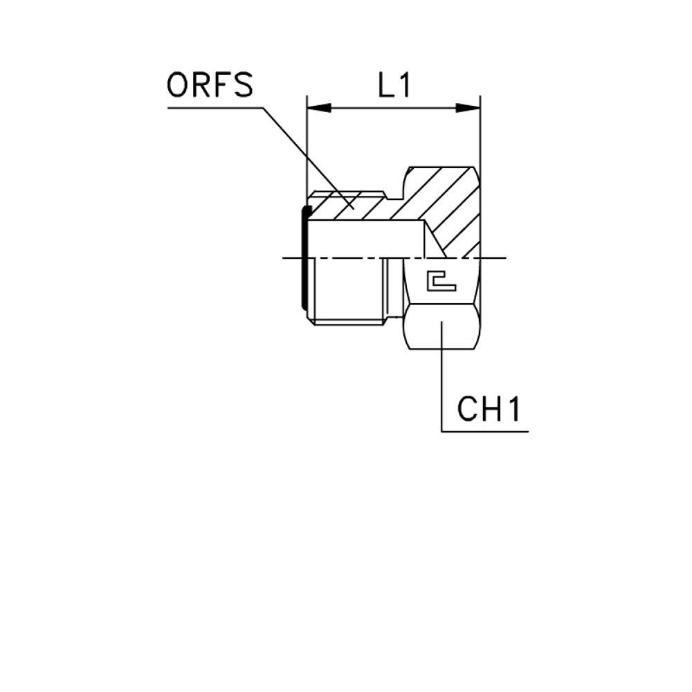 Заглушка ORFS 1.3/16" с наружной резьбой