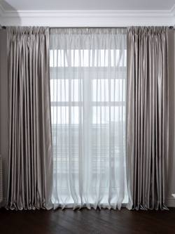 Портьера 260x275 Garda Decor Euphoria серая