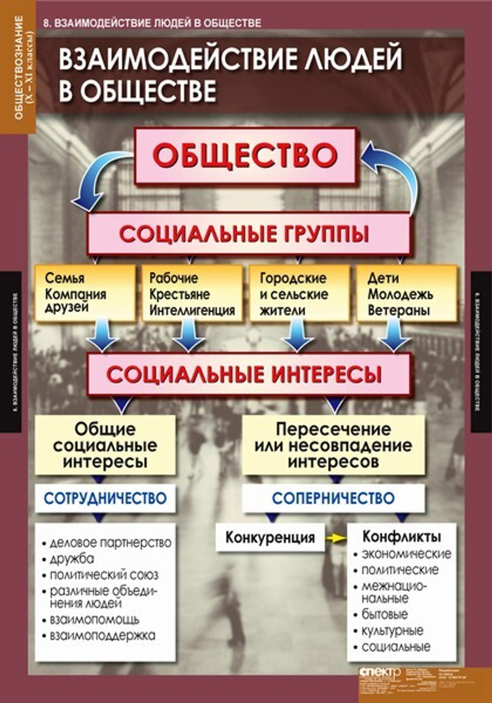 Комплект таблиц "Обществознание 10-11 класс" (11 табл)