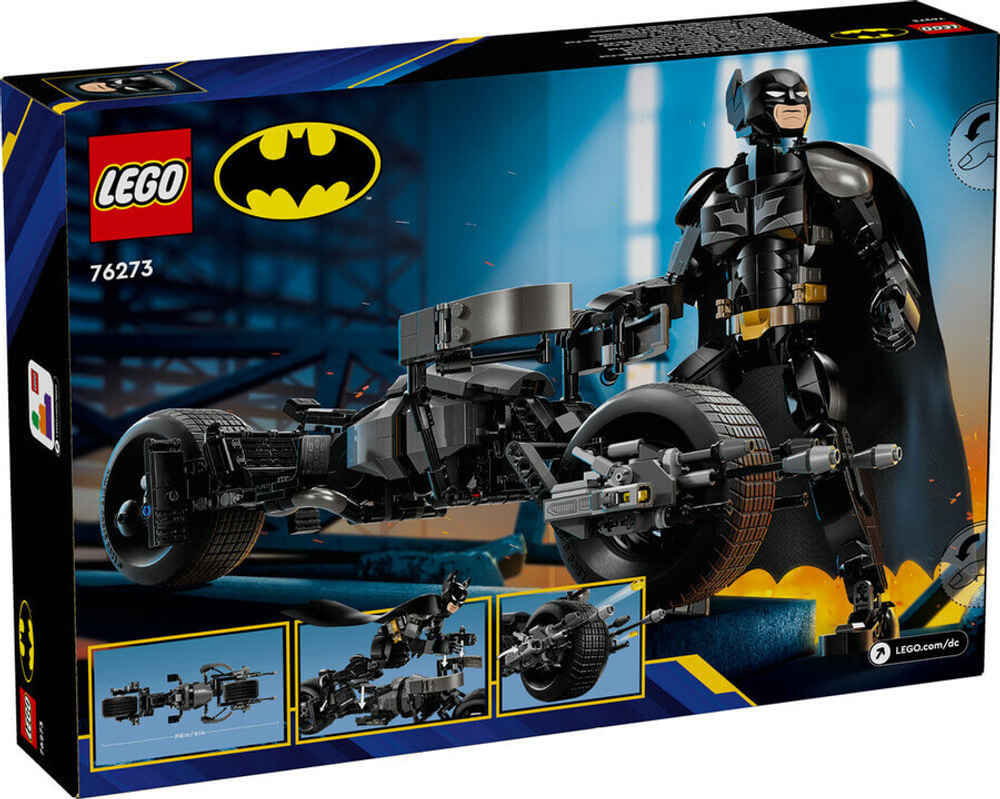 Конструктор LEGO DC Batman 76273 Фигура Бэтмена и Бэтцикл