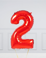 FM Шар 40" / 102 см "Цифра 2" Красный (БГ-60)