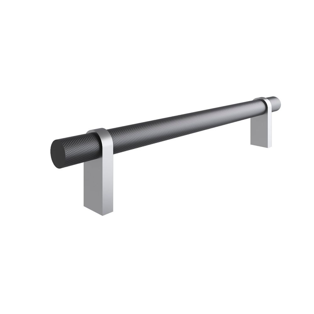 Ручка-трубка 128 S AL черный матовый + хром