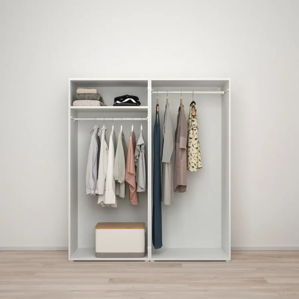 Платяной шкаф - IKEA PLATSA/FONNES  / ПЛАТСА/ФОННЕС ИКЕА, 160x57x181 см, белый