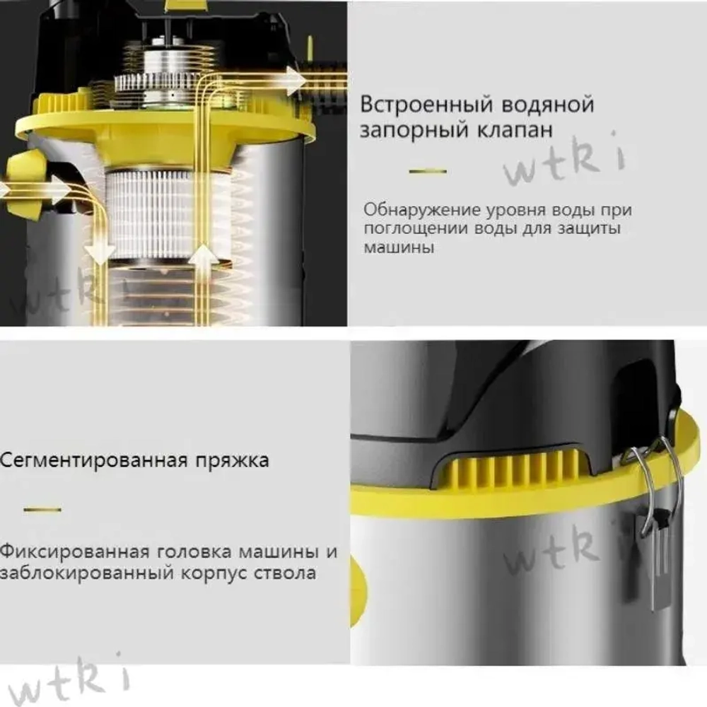 Строительный пылесос 20 л, 2000 Вт