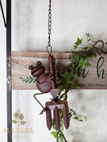 Фигура "Лягушка" декоративная 11.5x5x26 см + 22 см подвес CAMPO Home & Garden