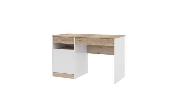 Стол письменный тип 7 ПМ-367.07 исп.1 Белый глянец/Дуб Делано