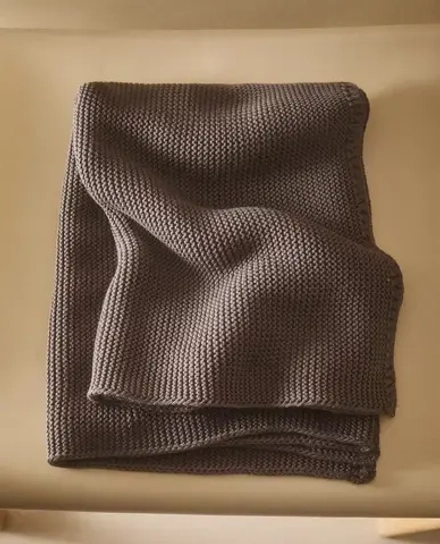 ZARA HOME ДЕТСКИЙ ПЛЕД, СЕРЫЙ