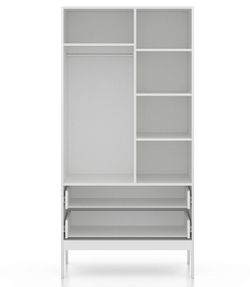 Шкаф Antemi Fiora белый/белый