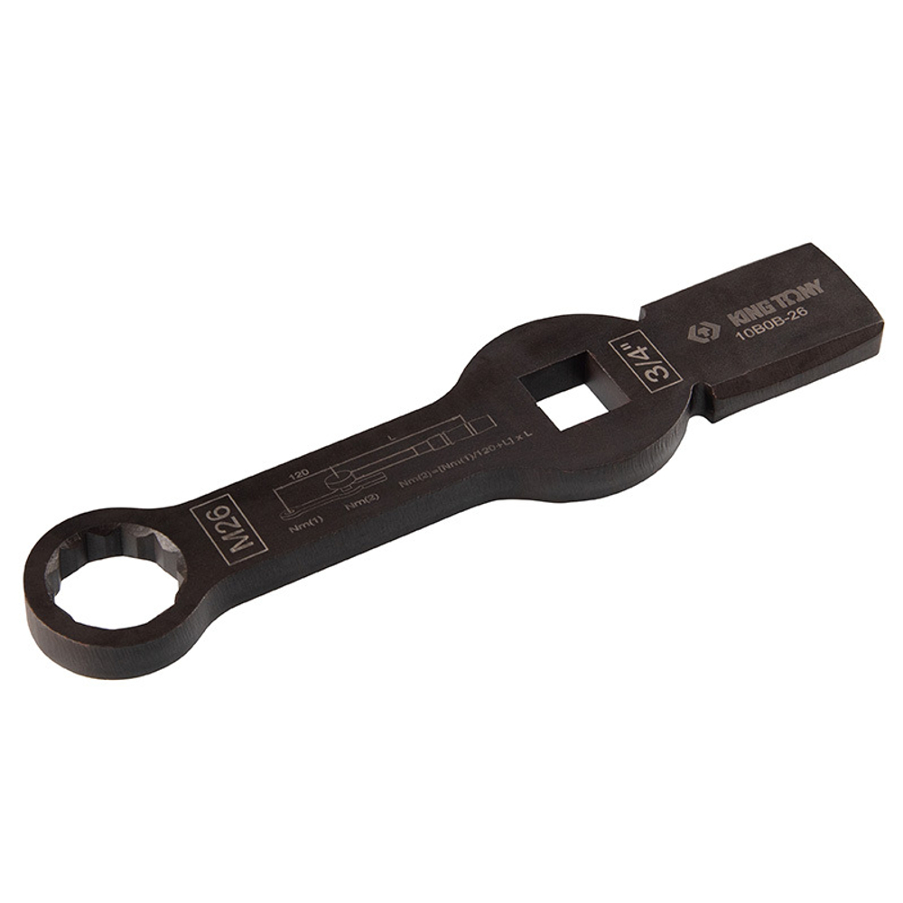 KING TONY (10B0B-26) Ключ для тормозных суппортов грузовых автомобилей M26, 3/4", ударный