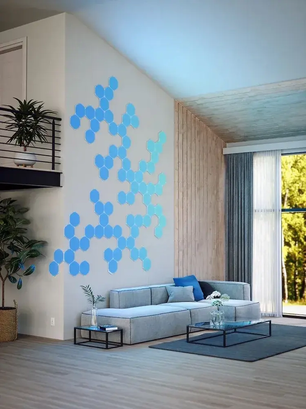 Стартовый набор Nanoleaf Shapes Hexagon Black 9 панелей черный (NL42-0102HX-9PK)