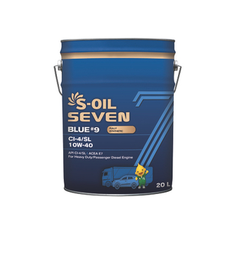 Масло моторное S-OIL 7 BLUE #9 CI-4/SL 10W-40 20л