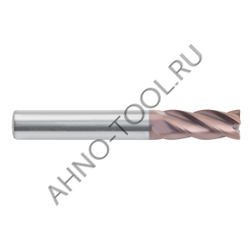 Фреза твердосплавная радиусная   8мм (L=60, l=20, хв=8) Z4 35° по стали, нерж., чугуну, с радиусной