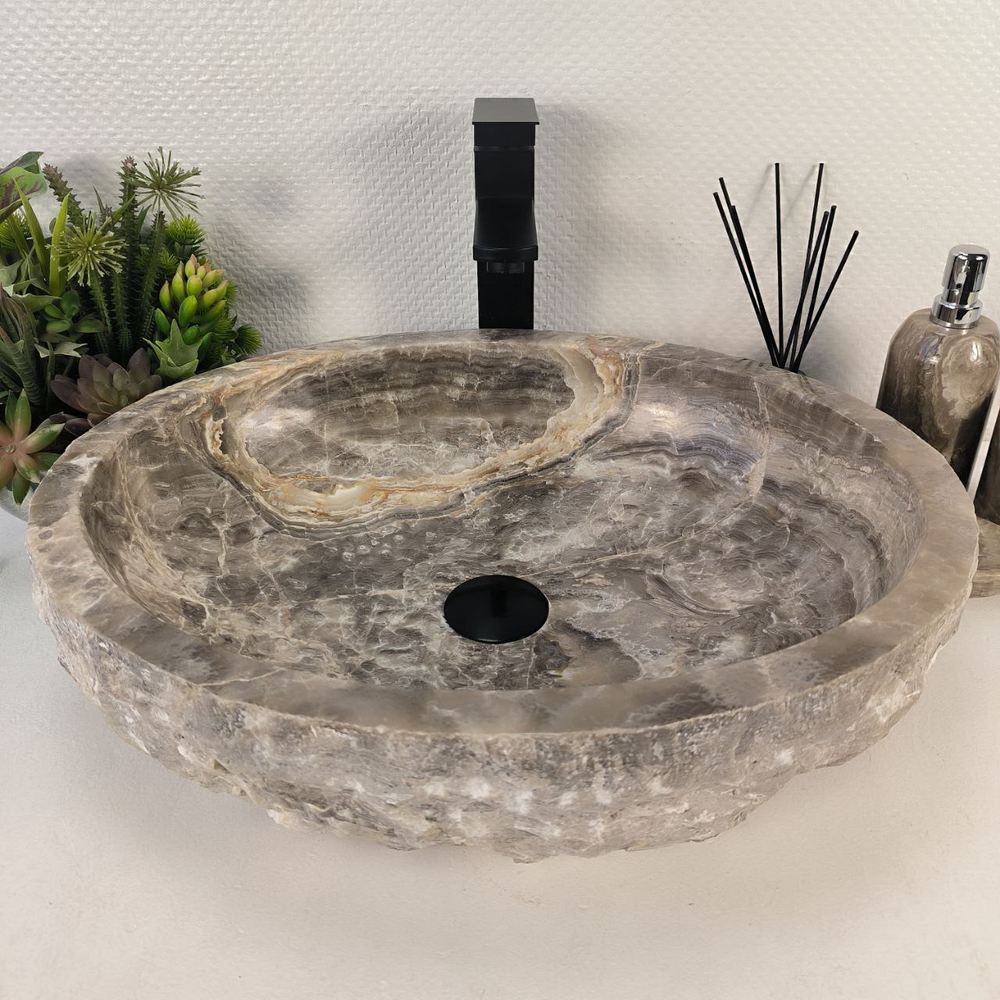 Раковина из оникса Erozy Grey EO-64731 52*42*14 0156