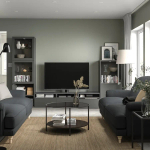 Комбинация для хранения ТВ - IKEA BESTÅ/BESTA, 193x43x300см, темно-серый, БЕСТО ИКЕА