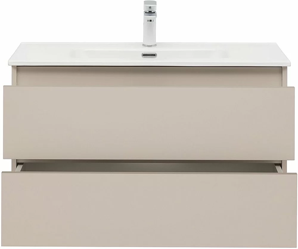 Тумба с раковиной Aquanet Вега 2.0 337944/330432 90 бежевый