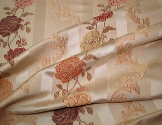 Жаккард Букет полоса большая крем