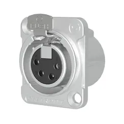 Seetronic MK4F2C Панельный разъём XLR тип D, "мама", 4-контактный. Контакты - покрытие серебро.