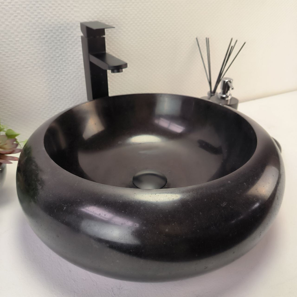 Раковина из андезита Donut Black  DA-62922 45*45*15 05