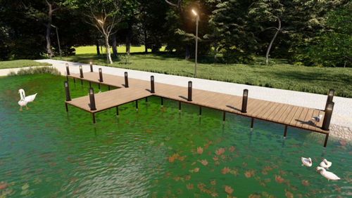 Пирс TORUDA-2 с фонарями, 1 м2