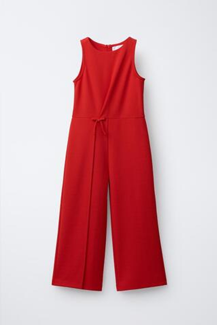 ZARA ДЛИННЫЙ КОМБИНЕЗОН БЕЗ РУКАВОВ, КРАСНЫЙ