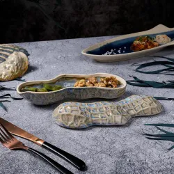 Блюдо для подачи 22,7*6,5 см h7,5/4,2 см 195 мл Groundnut Northern Blue Frutti di Mare P.L. [1]