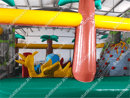 Надувной батут "Ущелье динозавра"