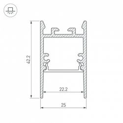 Профиль накладной Arlight SL-COMFORT 046934
