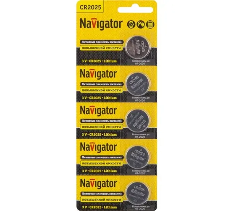 Батарейка Navigator CR2025 5шт/бл