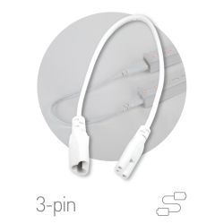 Кабель соединительный для линейного светильника ЭРА C5-С6-0,25 3-pin 0,5 м коннекторы IEC C5-IEC C6 | Аксессуары для фито светильников